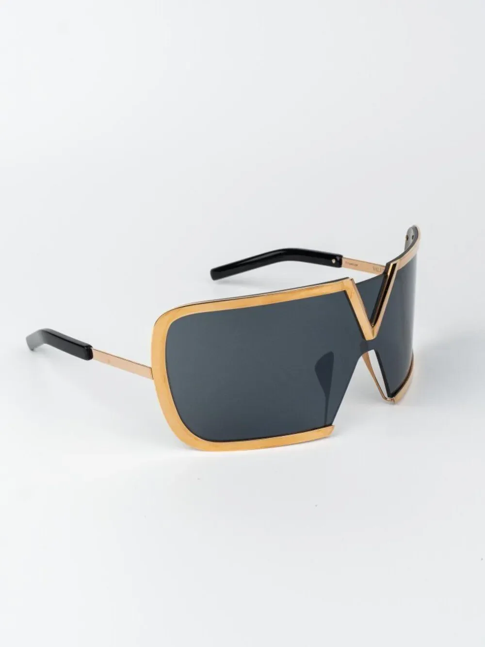 Valentino Men Sunglasses Titanium Gold Grey Mask V-ROMASK VLS-120A 146